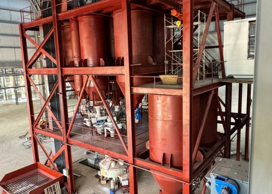 kopen In-line-type kalksteen-sodaas-glasbatchfabriek met hopper online manufacture